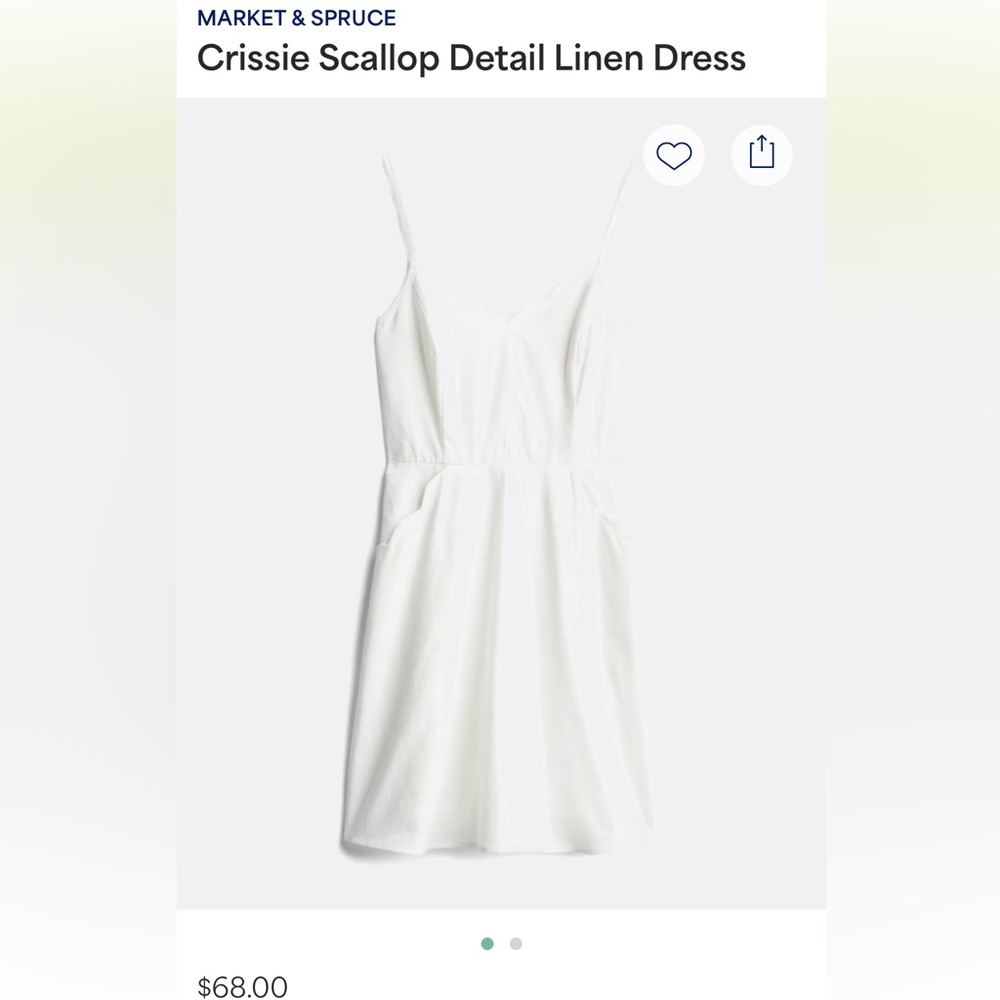Market & Spruce White Linen Dress